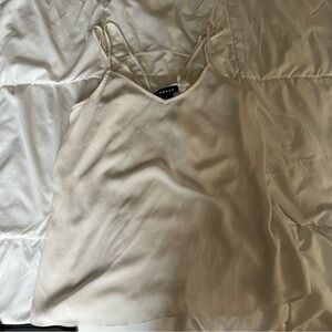 Trouvé white strappy cami top XS